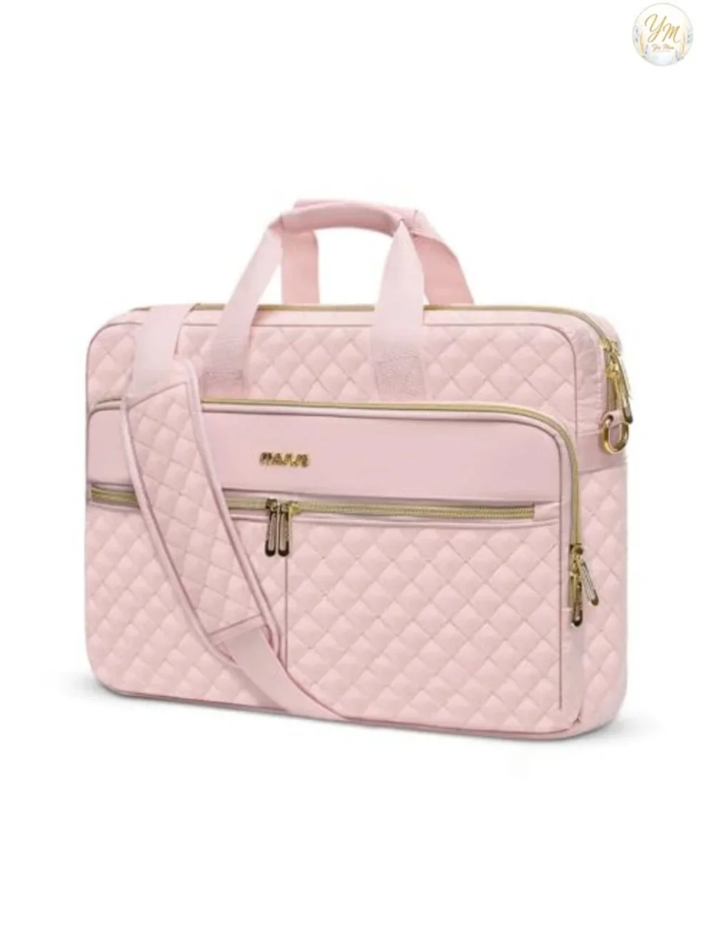 15-16 inch Laptop Messenger Bag with Trolley Sleeve and Multiple Pockets